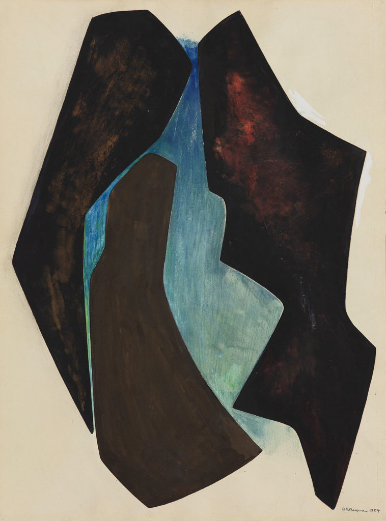 Anna-Eva Bergman, Sans titre (Rocher), 1954, 65.1 x 48.4 cm