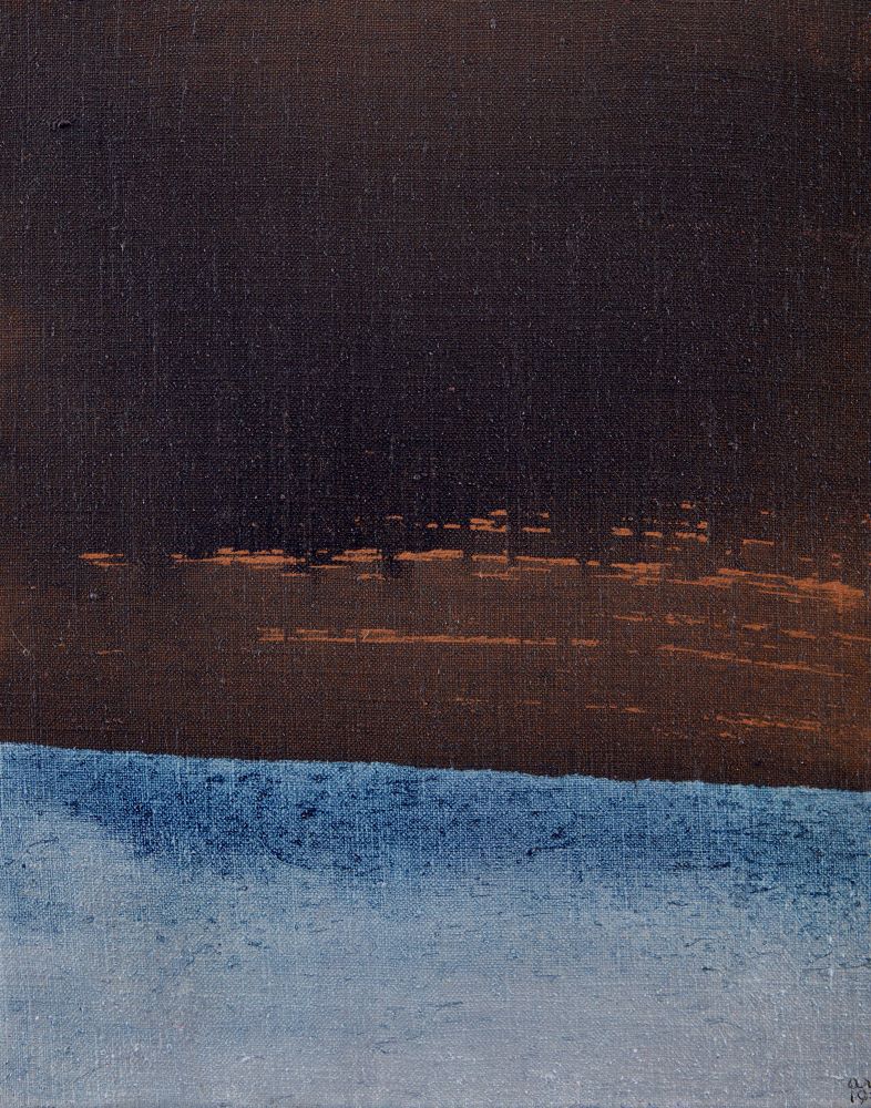 Anna-Eva Bergman, Orage, 1978, Acrylic and metal leaf on canvas, 41 x 33 cm