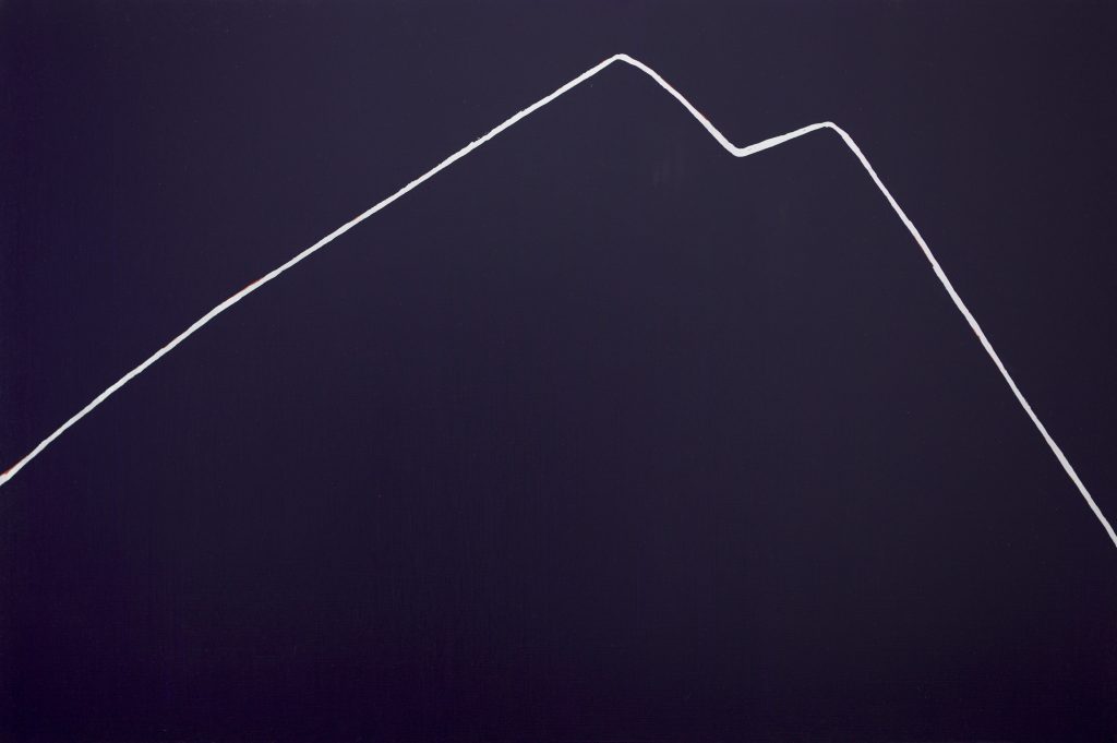Anna-Eva Bergman, N°15-1977 Contour de montagne, 1977, Acrylic and metal leaf on canvas, 130 x 95 cm