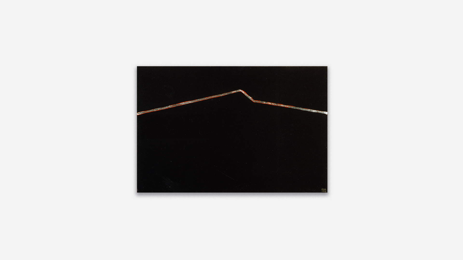Anna-Eva Bergman, N°16-1977 contour de montagne noire, 1977, Acrylic and metal leaf on canvas, 54 x 81 cm