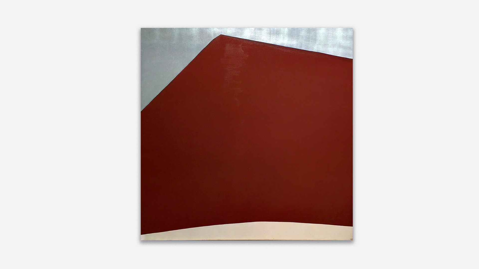 Anna-Eva Bergman, N°18-1976 Montagne rouge, 1976, Acrylic and metal leaf on canvas, 180 x 180 cm