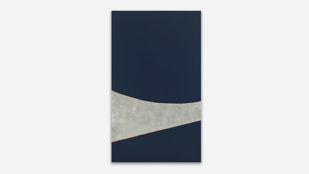 Anna-Eva Bergman, N°21-1977 Planète et terre, 1977, Acrylic and metal leaf on canvas, 162 x 97 cm