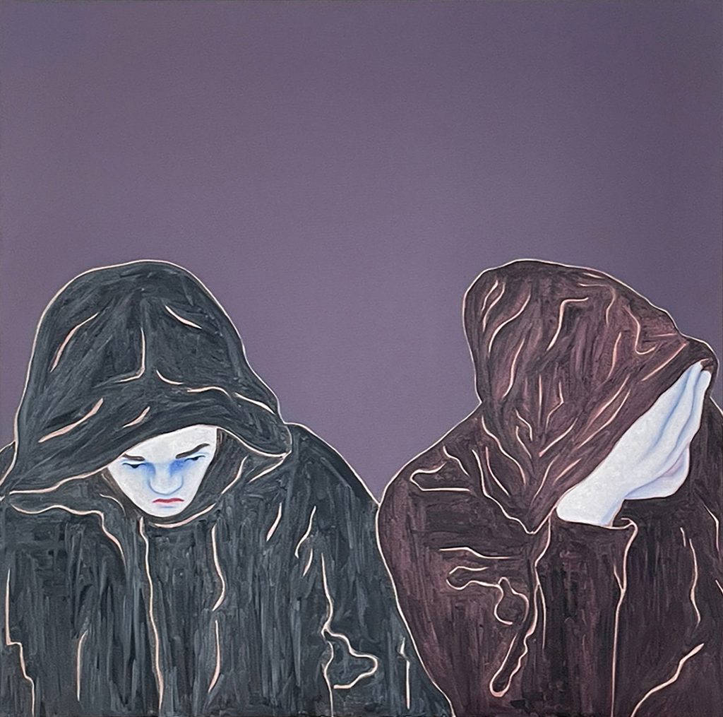 Djamel Tatah, Sans titre (Inv. 20017), 2020, Oil and wax on canvas, 100 x 100 cm