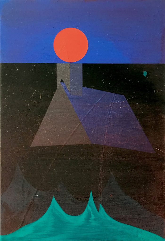 Paul Mignard, Irem Hi Fi, 2022, Pigments on canvas, 35 x 34 cm