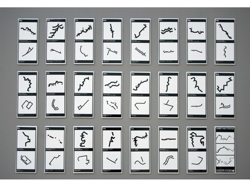 Société Réaliste, Limes New Roman, 2009-2010, Enamelled plate, 15 x 30 cm each