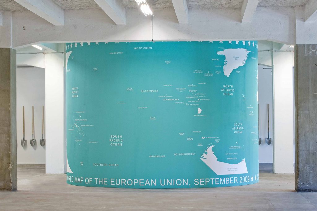 Société Réaliste, Biennale de Lyon, 2009 © Blaise Adilon, « EU Green Card Lottery - The Lagos File », Installation View
