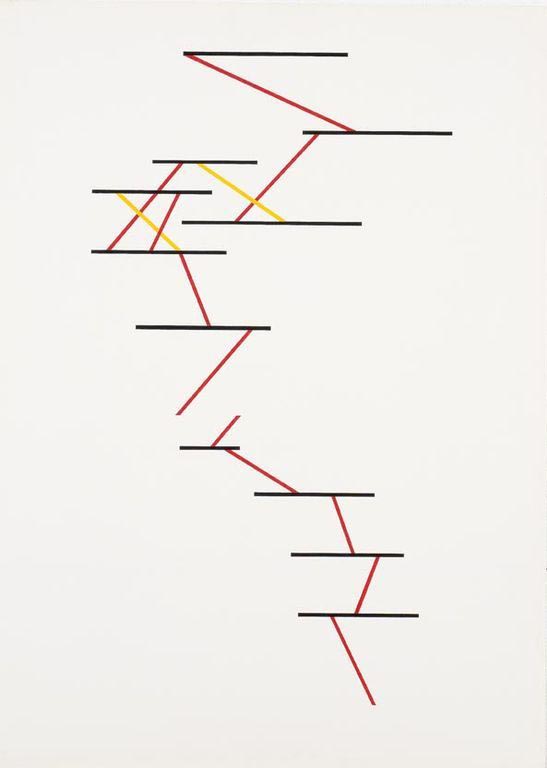 Kees Visser, Synapse, 1973 cm Collection privée, Acrylic on framed paper, 75 x 104 cm, Private collection