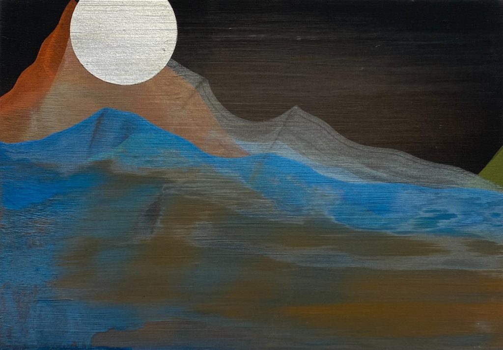 Paul Mignard, Paul Mignard L’expédition A , 2020, Pigment on okoume panel, 19 x 27 cm