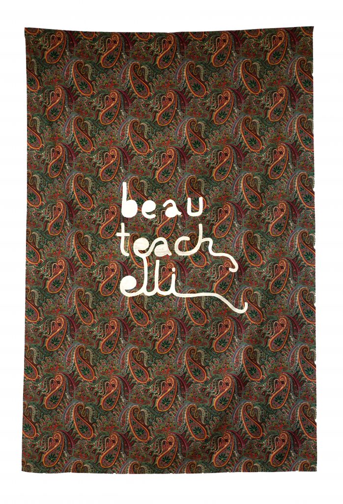 Babi Badalov, Beau Teach Elli, 2018, Painting on fabric, 240,8 x 162,5 cm