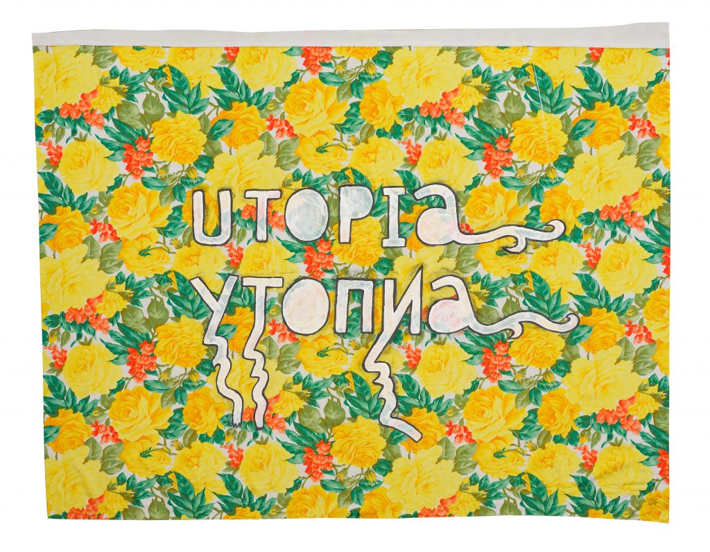 Babi Badalov, Utopia, 2019, Painting on fabric, 112 x 138 cm