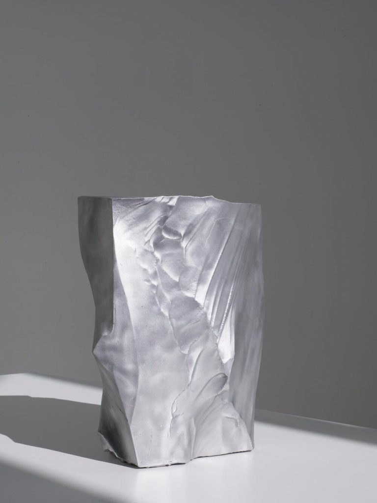 Ittah Yoda, Inarou III, detail, 2020, Cast Aluminium, sanded and brushed, 44 x 33 x 31 cm