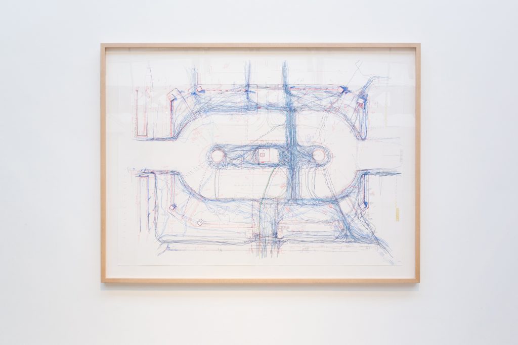 Larissa Fassler, Place de la Concorde V, 2013, Painting, ink and pencil on paper, 138 x 192 cm