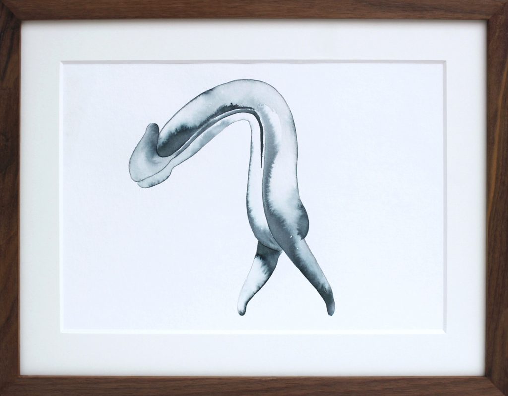 Nikita Kadan, Attis #10, 2018, Ink on framed paper, 30 x 38,5 cm, SOLD