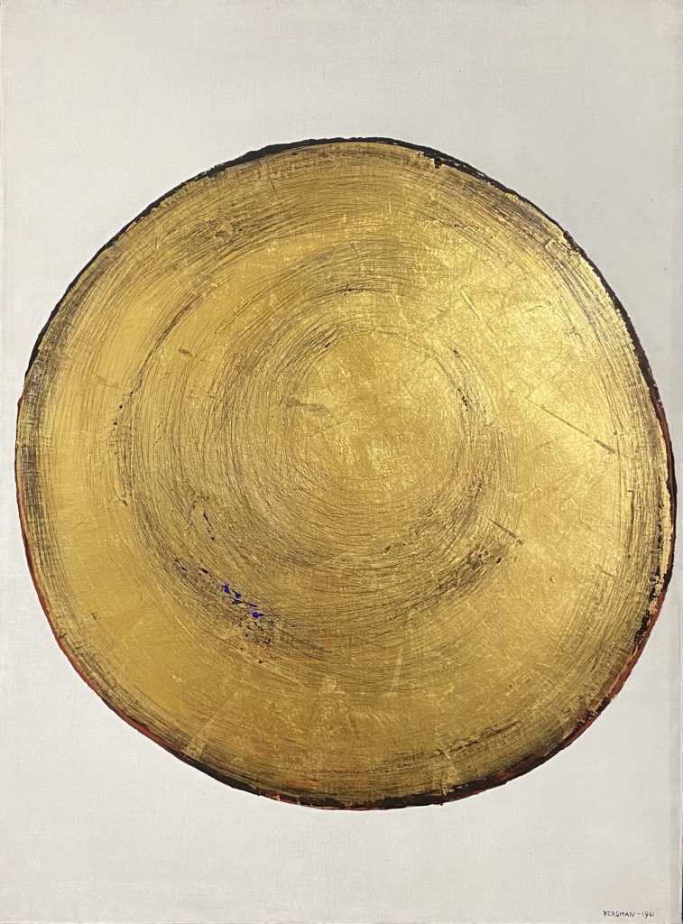 Anna-Eva Bergman, No. 37-1961 Astre, 1961, Signed and dated on the back, Tempera and metal leaf on canvas, 73 x 54 cm