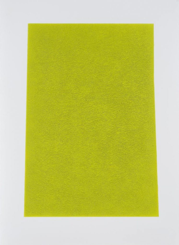 Kees Visser, Q-35, 2017, Signed, Painting on Awagami Bamboo paper 250 grs, framed under plexiglas, 75.8 x 55.5