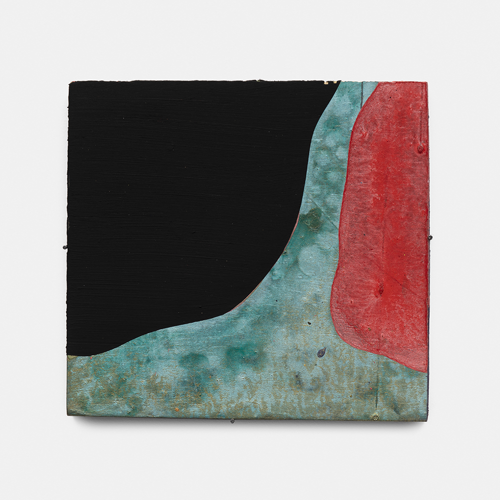 Paul Mignard, Fried bananas, 2021, Pigments on a fall of okume, 20 x 16 cm