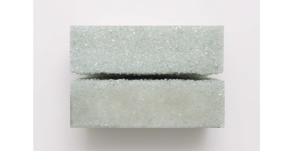 Štefan Papčo, Through two slabs, 2014, Glass, resine, 43x65x48cm, edition of 3 2 AP