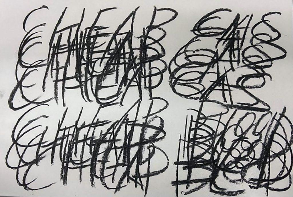 Nikita Kadan, Cheap Gas, Cheap Blood, 2022, Charcoal on paper, 42 x 60 cm