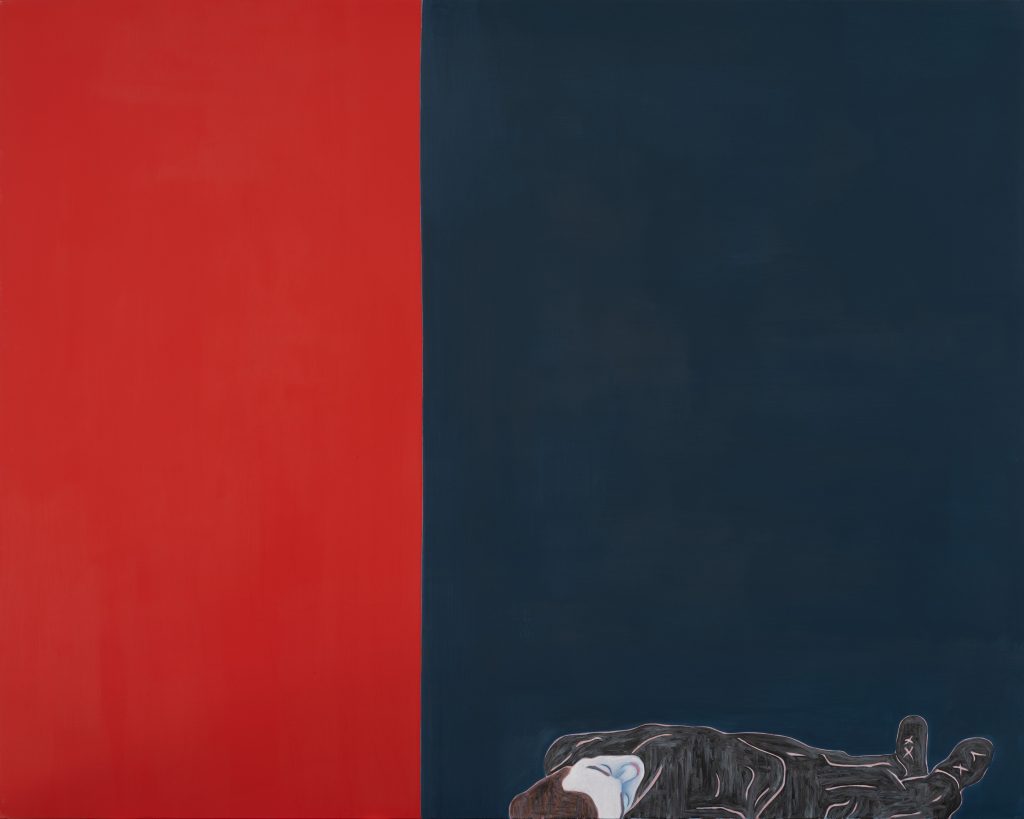 Djamel Tatah, Sans titre (Inv. 22007), 2020, Oil and wax on canvas, 200 x 250 cm, Courtesy Galerie Poggi, Paris © Franck Couvreur