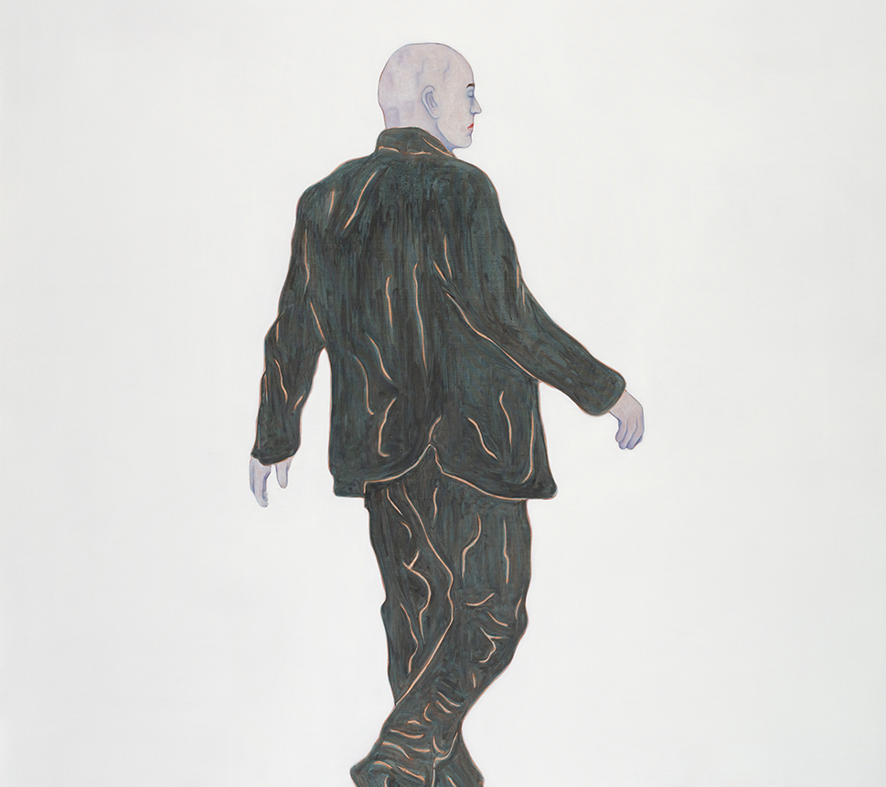 Djamel Tatah, Sans titre (Inv. 22003), 2022, Oil and wax on canvas, 220 x 200 cm, Courtesy Galerie Poggi, Paris © Franck Couvreur