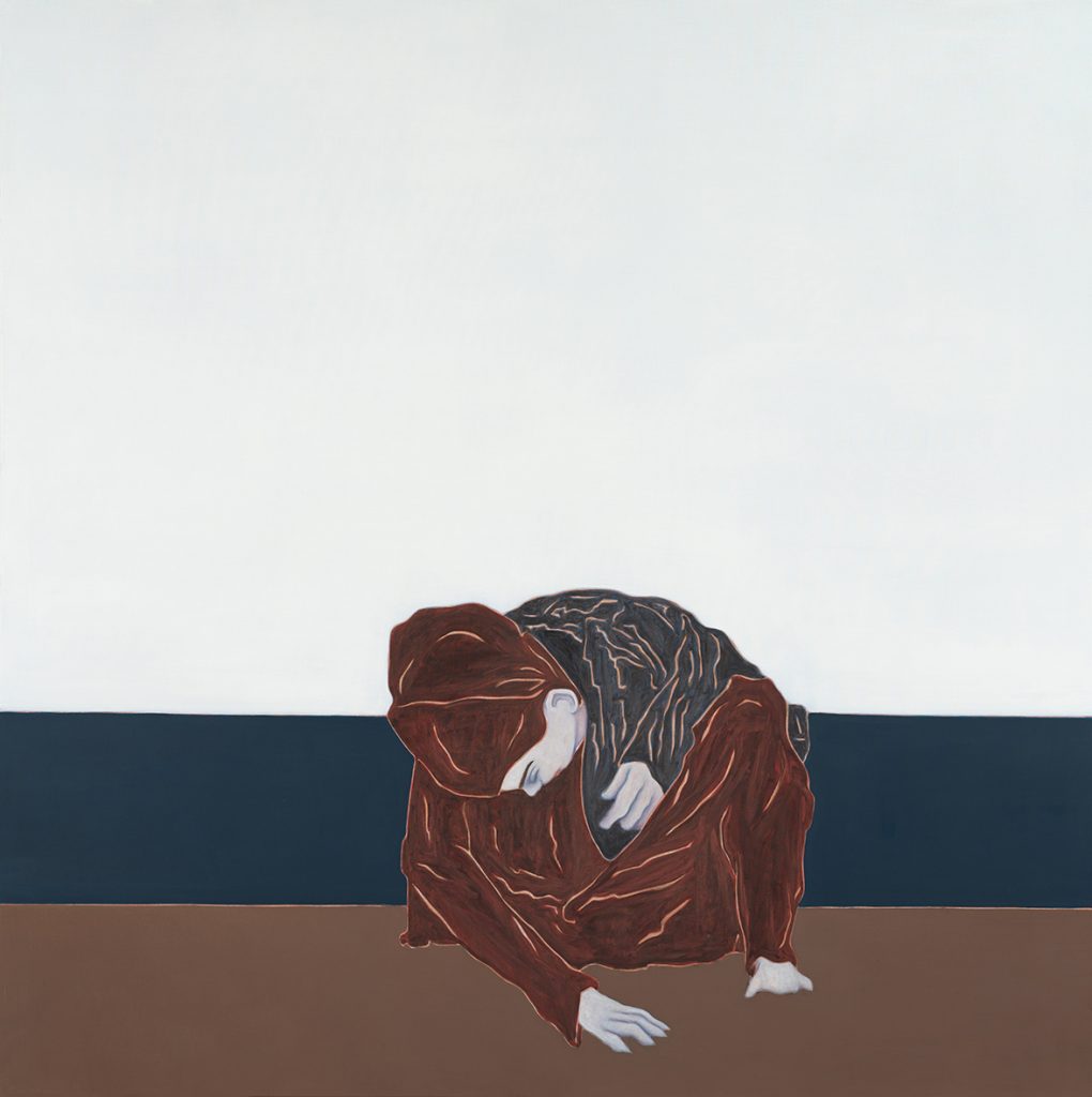 Djamel Tatah, Sans titre (Inv. 22009), 2022, Oil and wax on canvas, 200 x 200 cm, Courtesy Galerie Poggi, Paris © Franck Couvreur