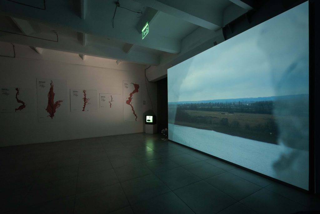 Yarema Malashchuk & Roman Khimei, Kyiv Biennial, Dovzhenko Centre, Kyiv, Ukraine, 2023, Exhibition view, "The River Wailed Like a Wounded Beast"