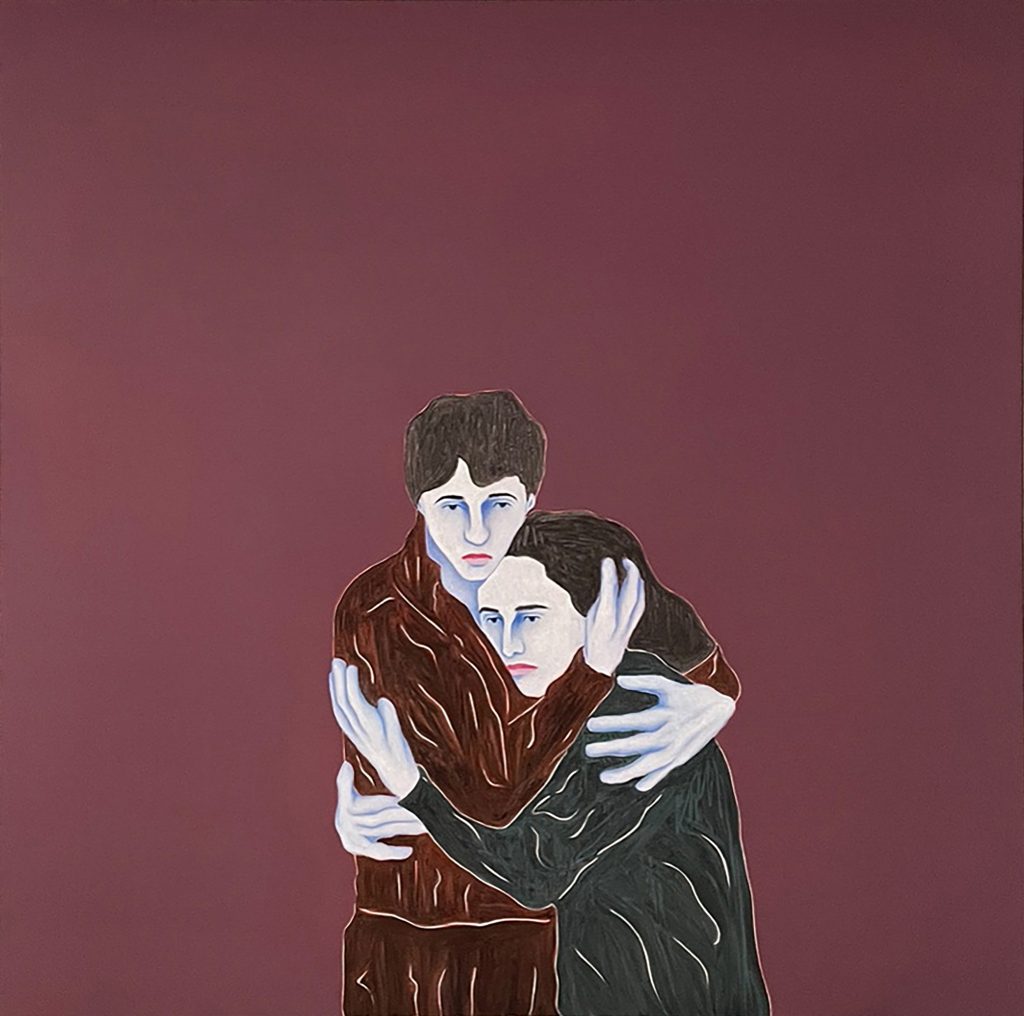 Djamel Tatah, Sans titre (Inv. 21005), 2021, Oil and wax on canvas, 160 x 160 cm, Courtesy Galerie Poggi, Paris © Franck Couvreur