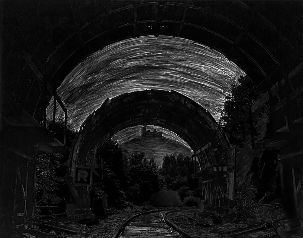 Sophie Ristelhueber, Track 1, 2012, Pigment inkjet print from a silver print enhanced with acrylic, 109,5 x 131,5 cm