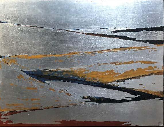 Anna-Eva Bergman, Finnmark, (1966), 1966, Oil and silver on particle board, 40,4 x 65 cm, Bought by Christen Sveaas in 2018