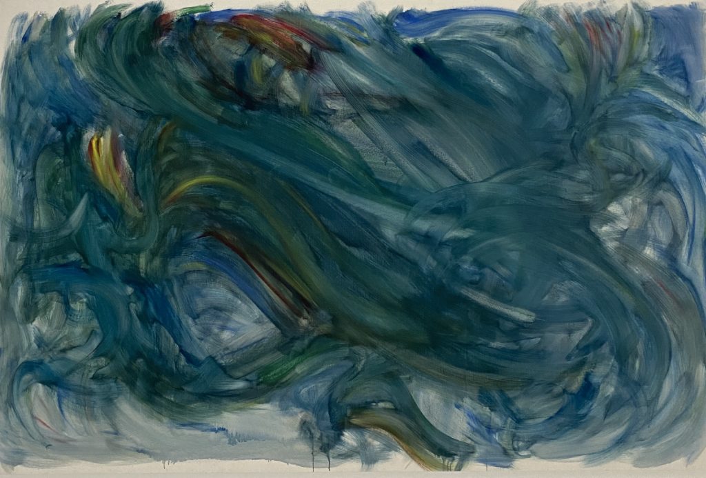 Jean Messagier, Les Porteurs d'Arc-en-ciel, 1963 - 1964, Oil painting on canvas, 200 x 300 cm