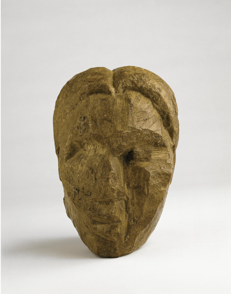 Julio González, Tête de Femme Couchée I, entre 1934 et 1936, Sculpture in Monthyon stone, 18 x 22 x 17 cm