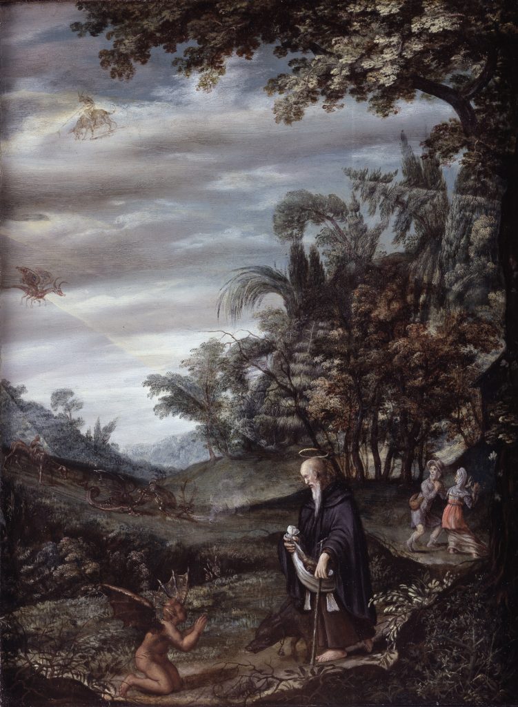 Kerstiaen De Keuninck, La Tentation de Saint-Antoine, Circa 1610, Oil on copper, 29.8 x 21.9 cm, Courtesy Luc Bellier
