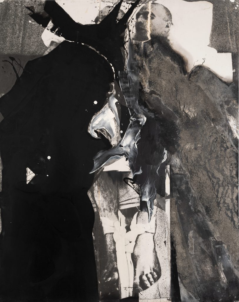 Dario Villalba, Dos-A, 1991, Oil and sand on photo emulsion and canvas, 250 x 200 cm
