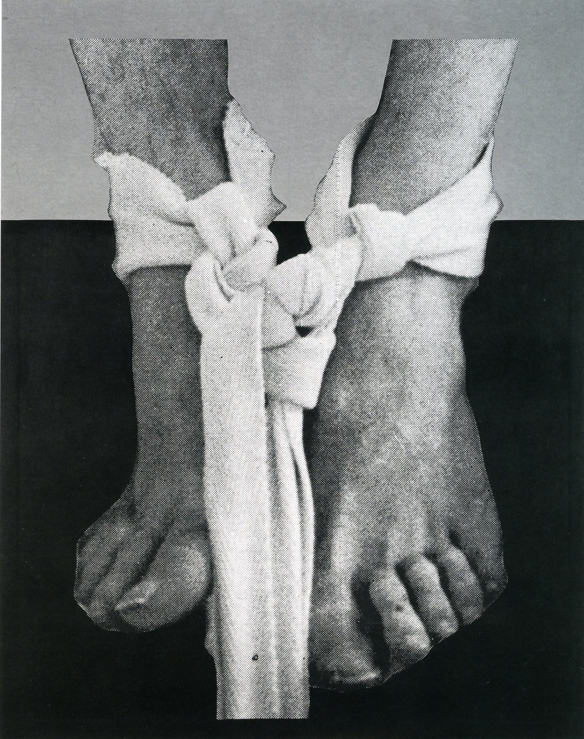 Dario Villalba, Pies Vendados, 1976, Mixed media on canvas photolinen, 250 x 200 cm