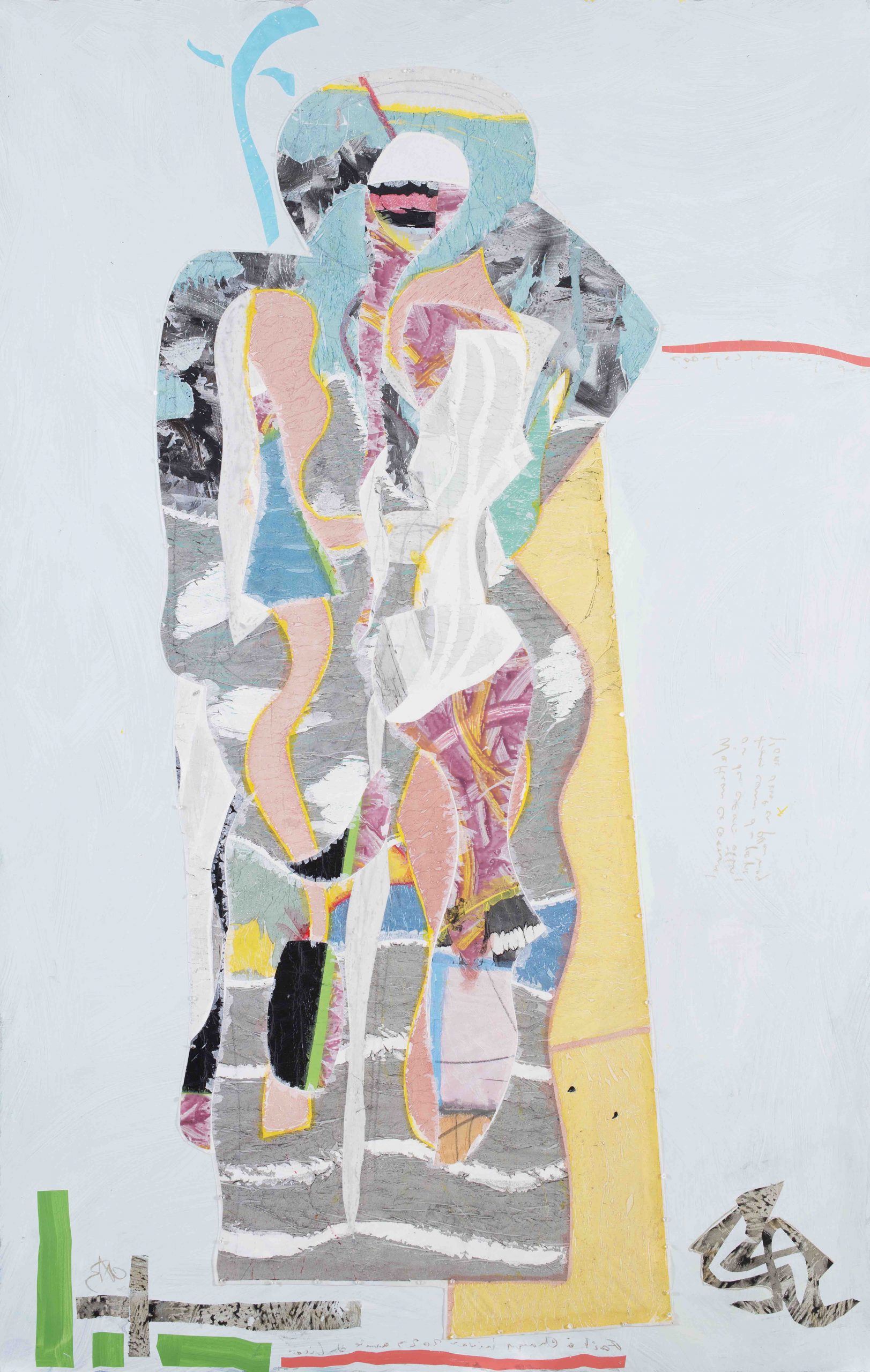 Christian Bonnefoi, Dos - Jambe d’or, 2009-2023, Peinture acrylique, 220 x 140 cm