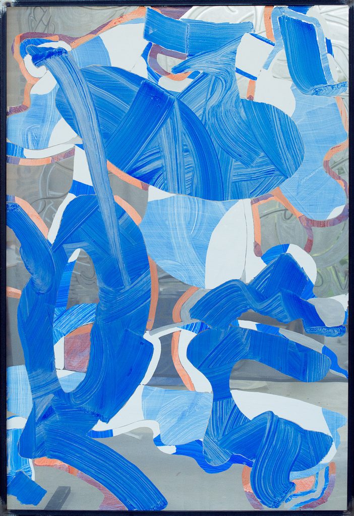 Christian Bonnefoi, Bi-Face, 2017, Pastel and acrylic on polyacetate on metal frame, 200 x 165 cm