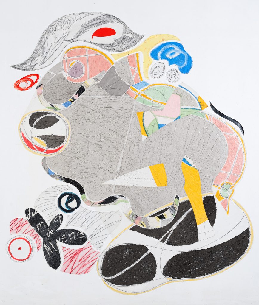 Christian Bonnefoi, Composition 22 - La Constellation du Cheval de Bois, 2014, Silk paper and acrylic on wall, 250 x 200 cm