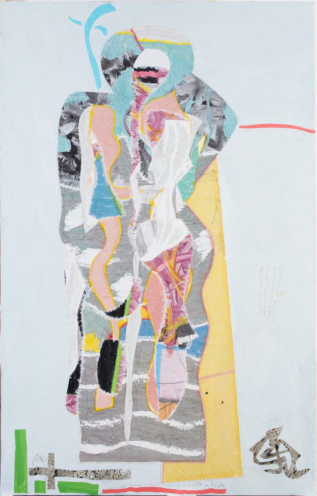 Christian Bonnefoi, Dos, Jambe d’or, 2009-2023, Mixed media on panel, 220 x 140 cm