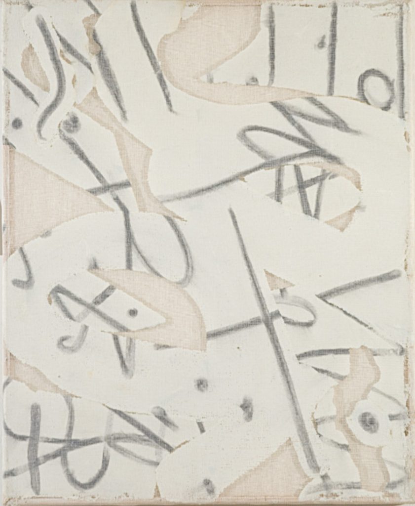 Christian Bonnefoi, Fioretti, La Vie Courante, 1994, Graphite and acrylic on canvas, 61 x 50 cm