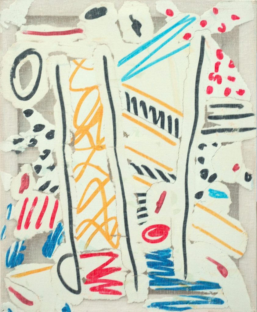 Christian Bonnefoi, Fioretti V, 1992-1993, Graphite and pastel on canvas, 61 x 50 cm