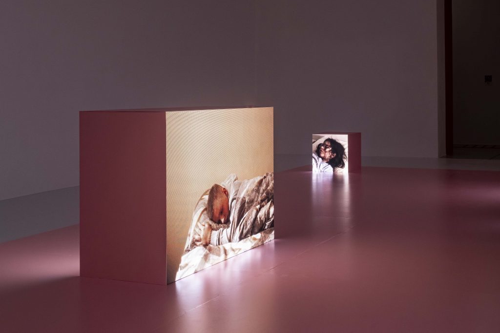 Yarema Malashchuk & Roman Khimei, Kunstverein Hannover, Germany, 2025, Exhibition view, "In Absentia" © Mathias Voelzke