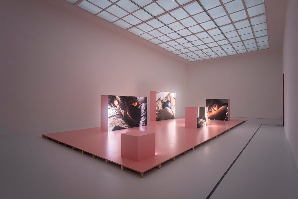 Yarema Malashchuk, Roman Khimei, Installation view, You Shouldn’t Have to See This, 2024, In absentia, Kunstverein Hannover, 2025, Photo Mathias Völzke