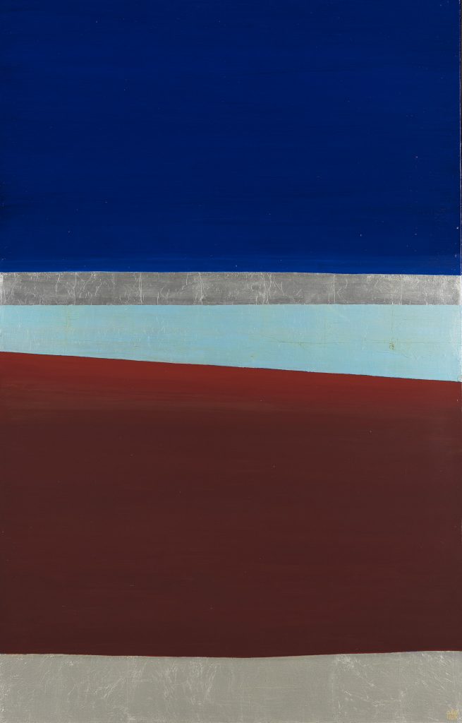 Anna-Eva Bergman, N°50-1969 Nuit arctique II, 1969, Vinyl paint and metal leaf on canvas, 162 × 104 cm