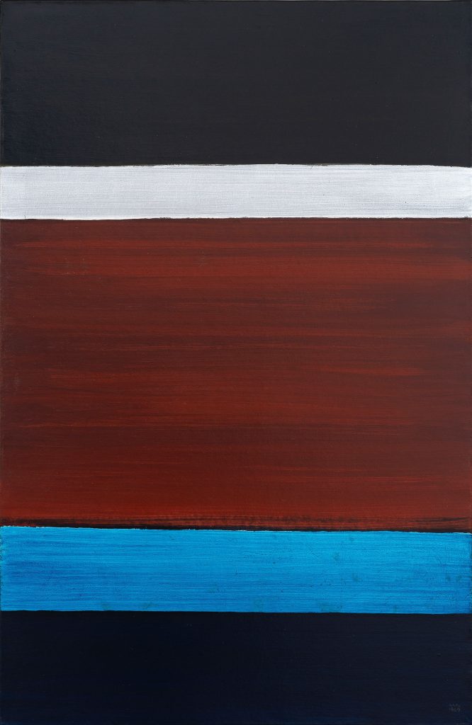 Anna-Eva Bergman, N°58-1969 Paysage, 1969, Vinyl paint and metal leaf on mounted paper, 90.5 × 64.8 cm