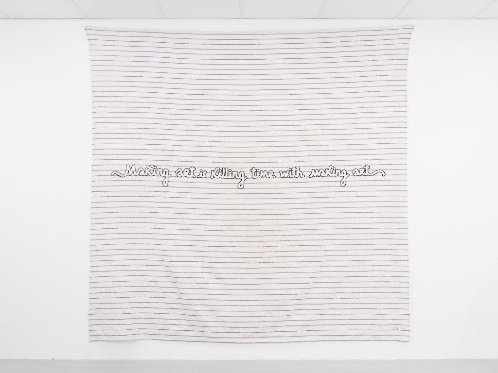 Babi Badalov, Making Art is Killing Time, 03-2022, Painting on fabric, 236 x 247 cm