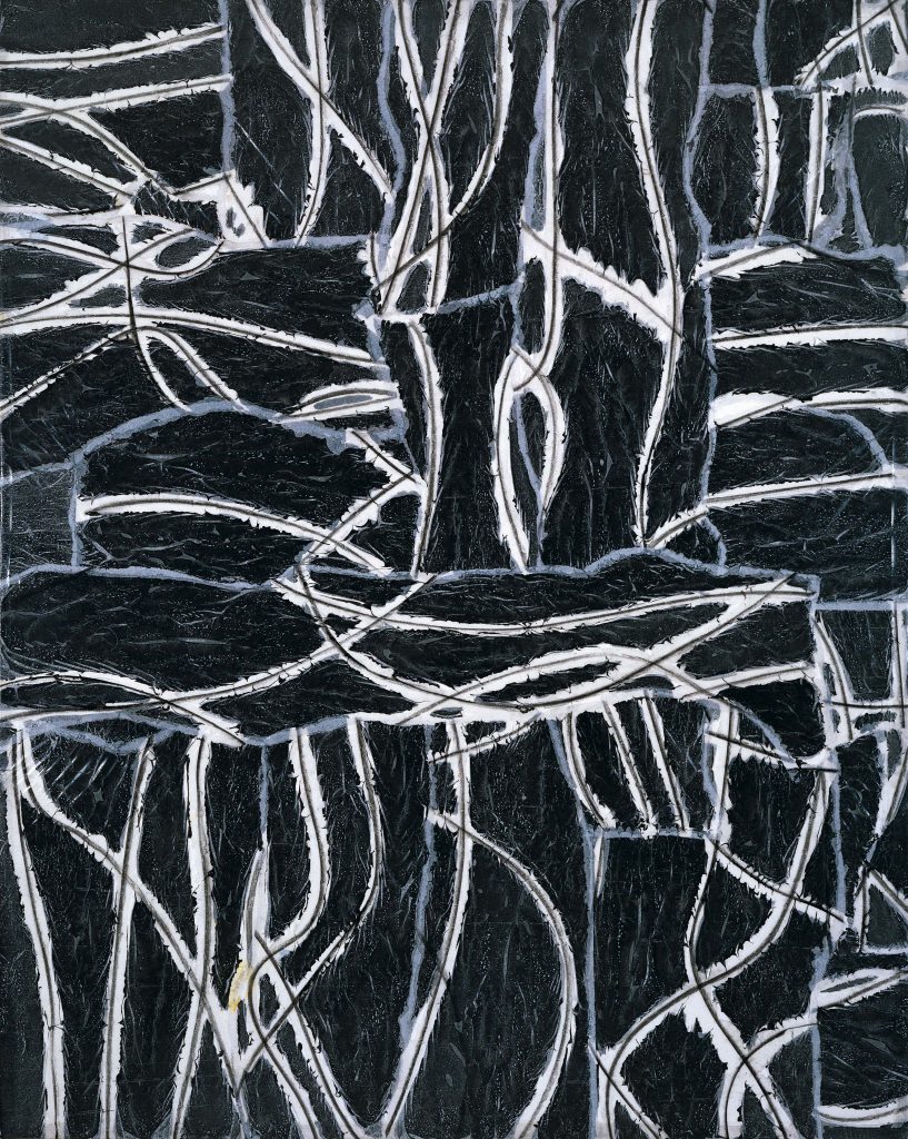 Christian Bonnefoi, Babel XVII, 2002, Graphite and acrylic on canvas, 160 x 130 cm