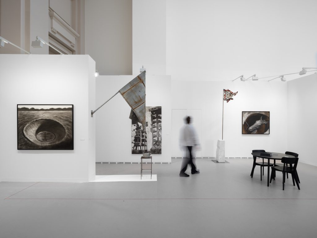 Nikita Kadan, Art Basel Paris (FR), 2025, Booth view, Galerie Poggi, Paris (FR), Voloshyn Gallery, Kyiv (UKR), Photo : © .Kit