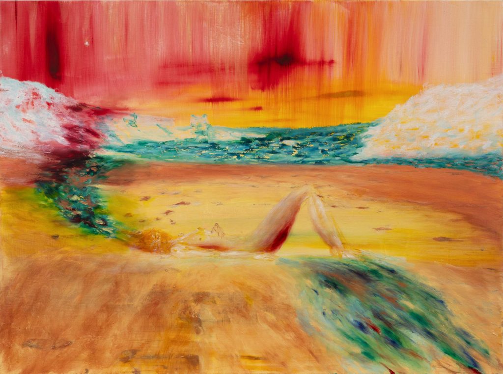 Kai Yoda, Mauricio, 2025, Oil on linen, dust, artist collected pigment, rabbit skin glue, gesso, 116.5 x 159 cm