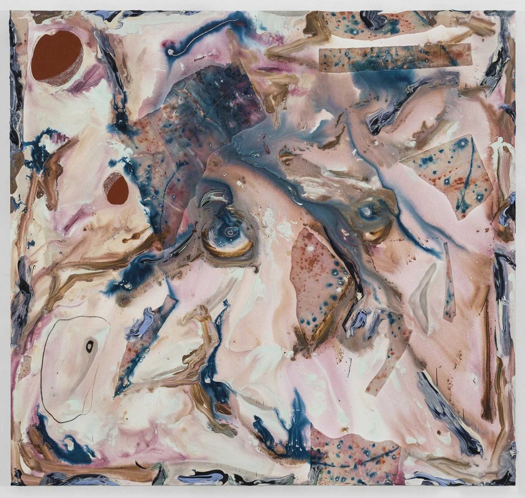 Manuel Mathieu, Archive retrouvée, 2026, Mixed media on canvas, 68 x 72 in, 172.7 x 182.9 cm