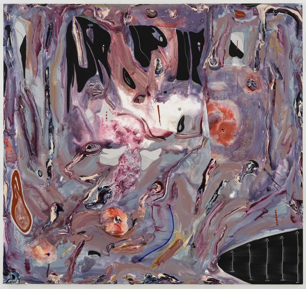 Manuel Mathieu, Géographie de la pensée, 2024, Mixed Media, 75 x 80 in, 190.5 x 203.2 cm